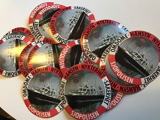 Klistermärken sjjöpolisen