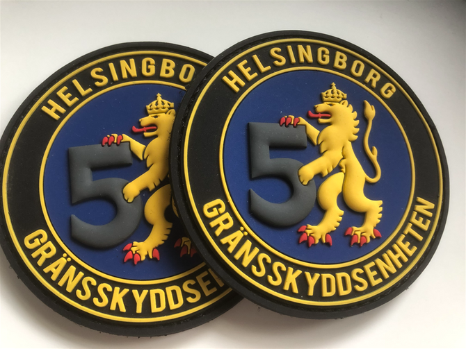 Gränsskyddsenheten Tullen Helsingborg. PVC med kardborre. Ej officiellt.